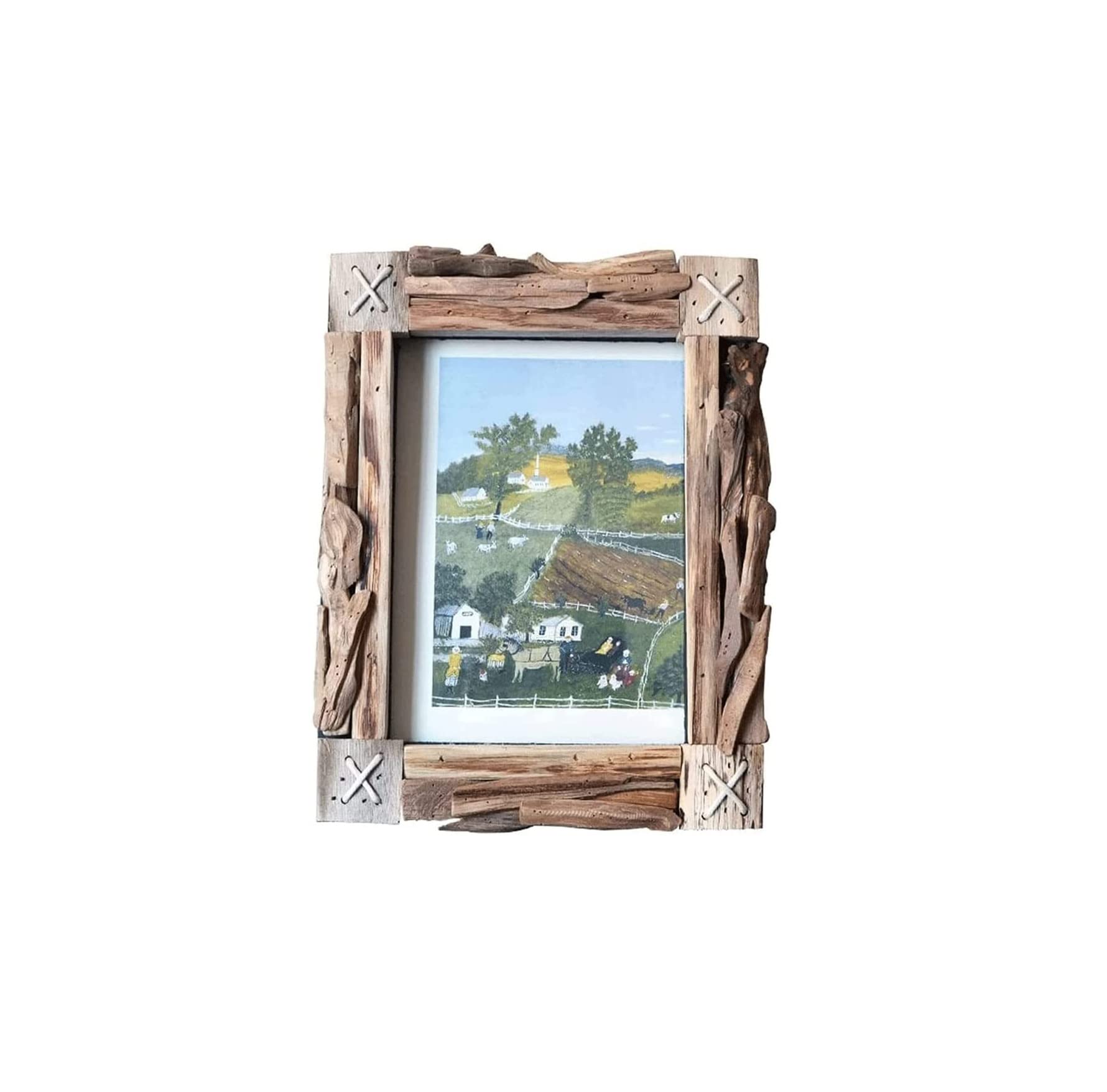 Amazon.co.jp: 写真立て 5 × 7 インチのフォトフレーム手作り木製額縁